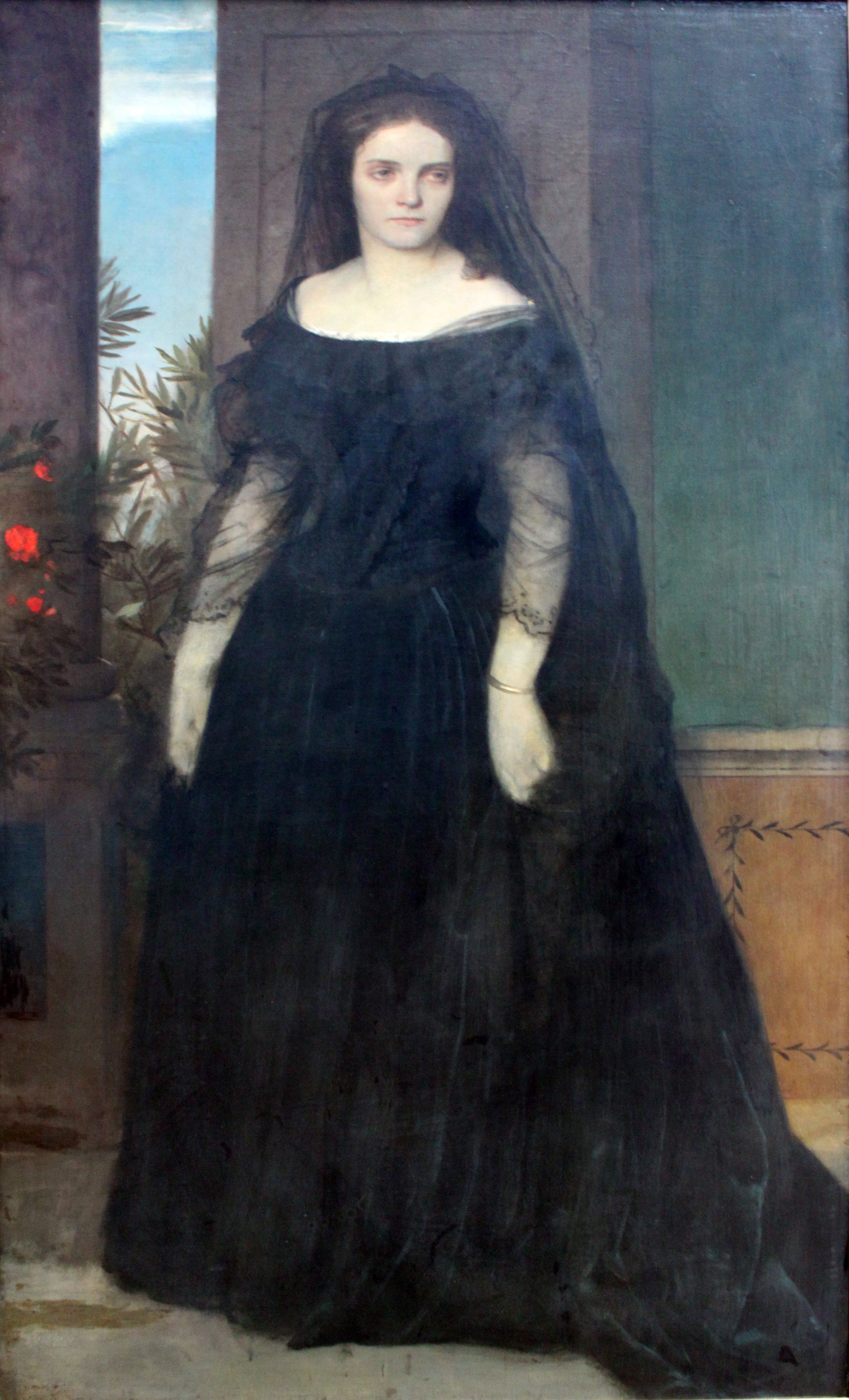 Portrait de l'actrice Fanny Janauschek - Arnold Böcklin