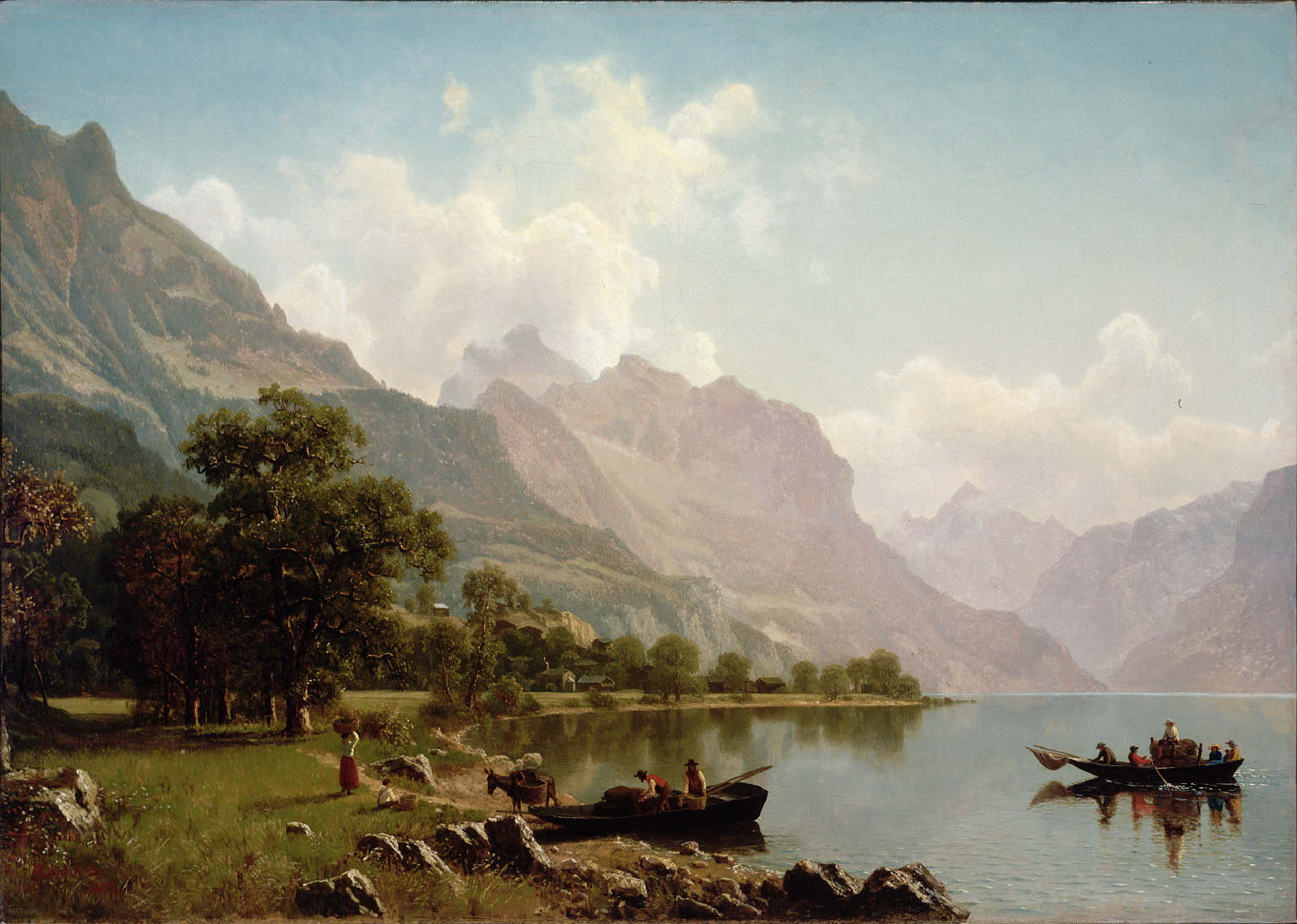 Paysage de montagne suisse - Albert Bierstadt