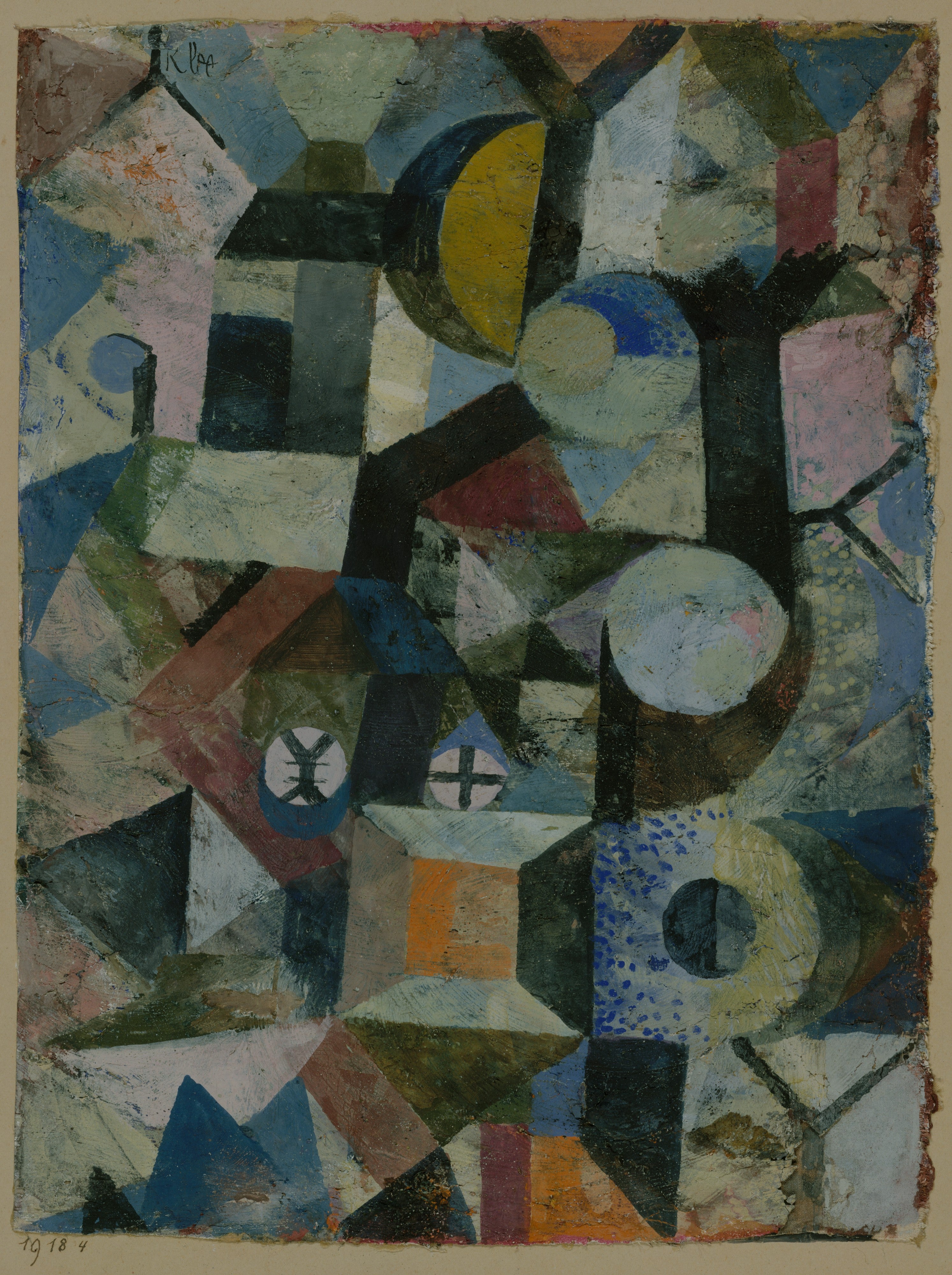 Sarı Yarım Ay ve Y ile Kompozisyon - Paul Klee