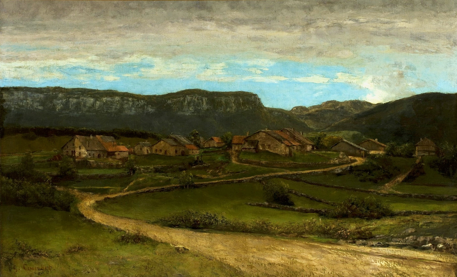 Paysage près d'Ornans. - Gustave Courbet
