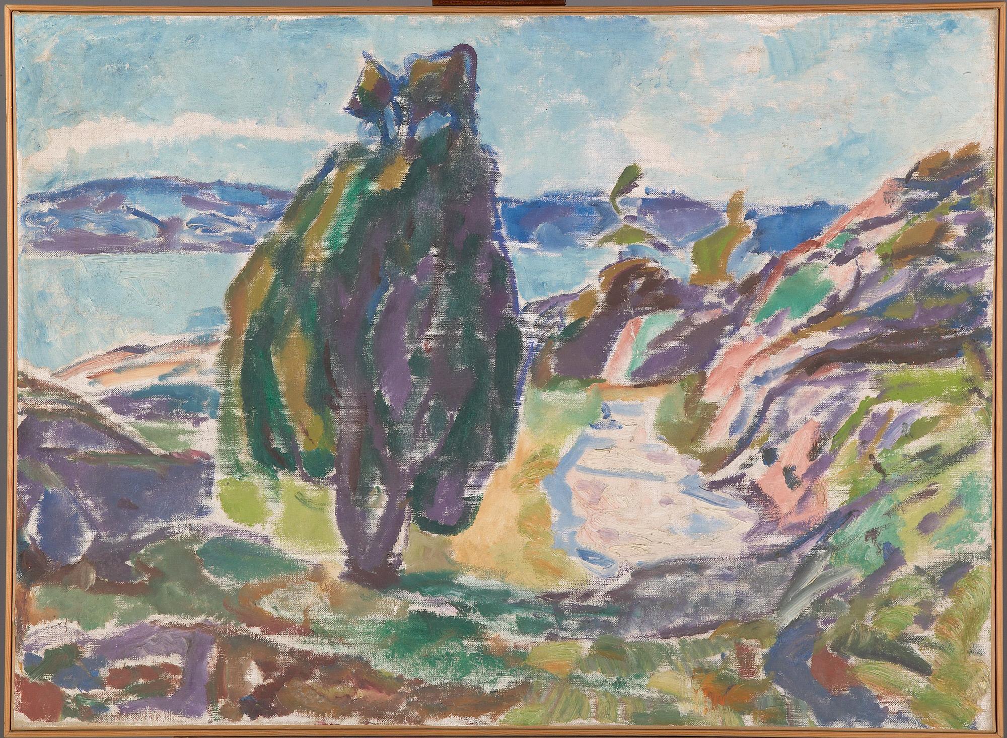 Reproduction du tableau « Genêvriers près de la mer - Edvard Munch » par Alpha Reproduction en peinture à l’huile