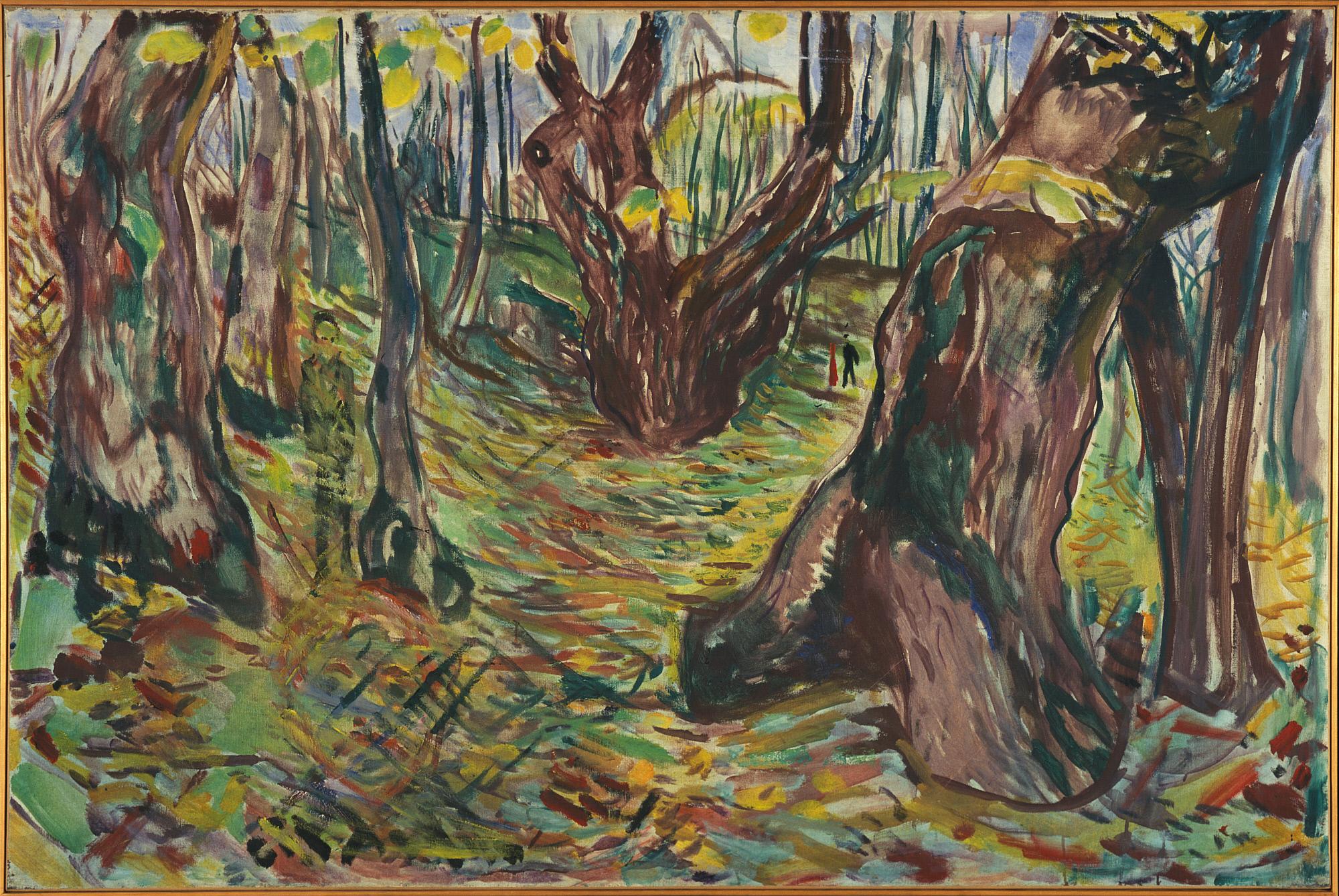 Reproduction du tableau « Troncs rugueux - Edvard Munch » par Alpha Reproduction en peinture à l’huile