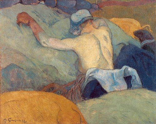 Reproduction du tableau « La Femme aux cochons, en pleine chaleur - Paul Gauguin » par Alpha Reproduction en peinture à l’huile