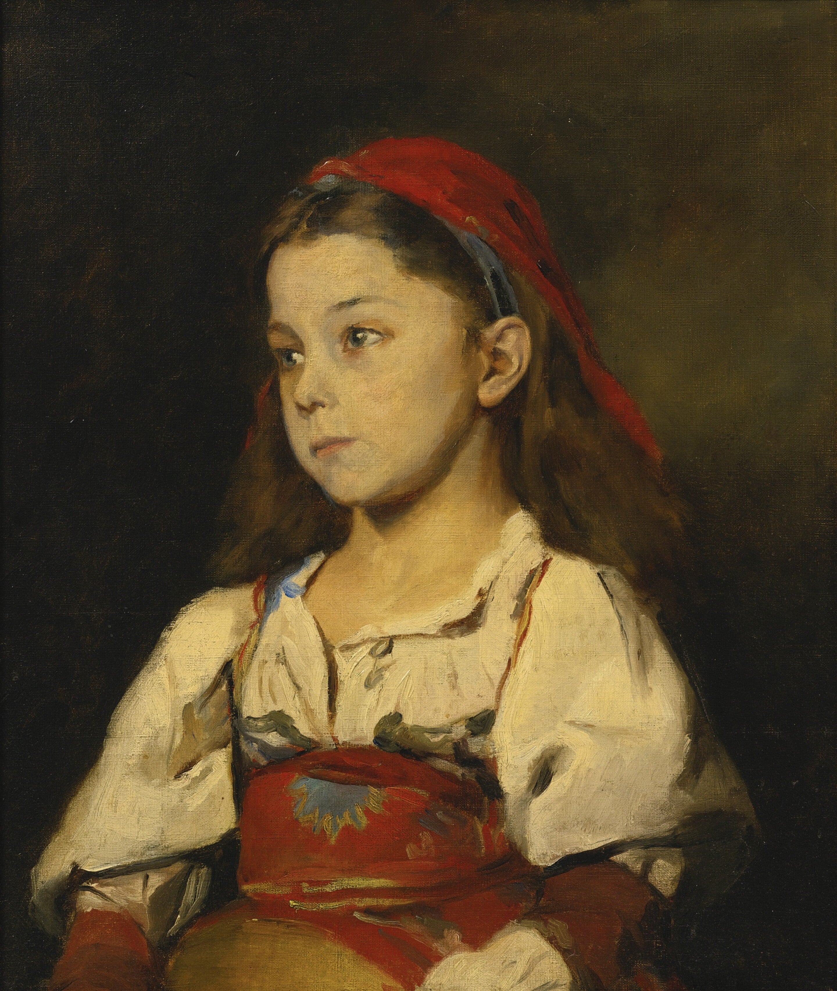 Fille en costume de Ciociaro - William Merritt Chase