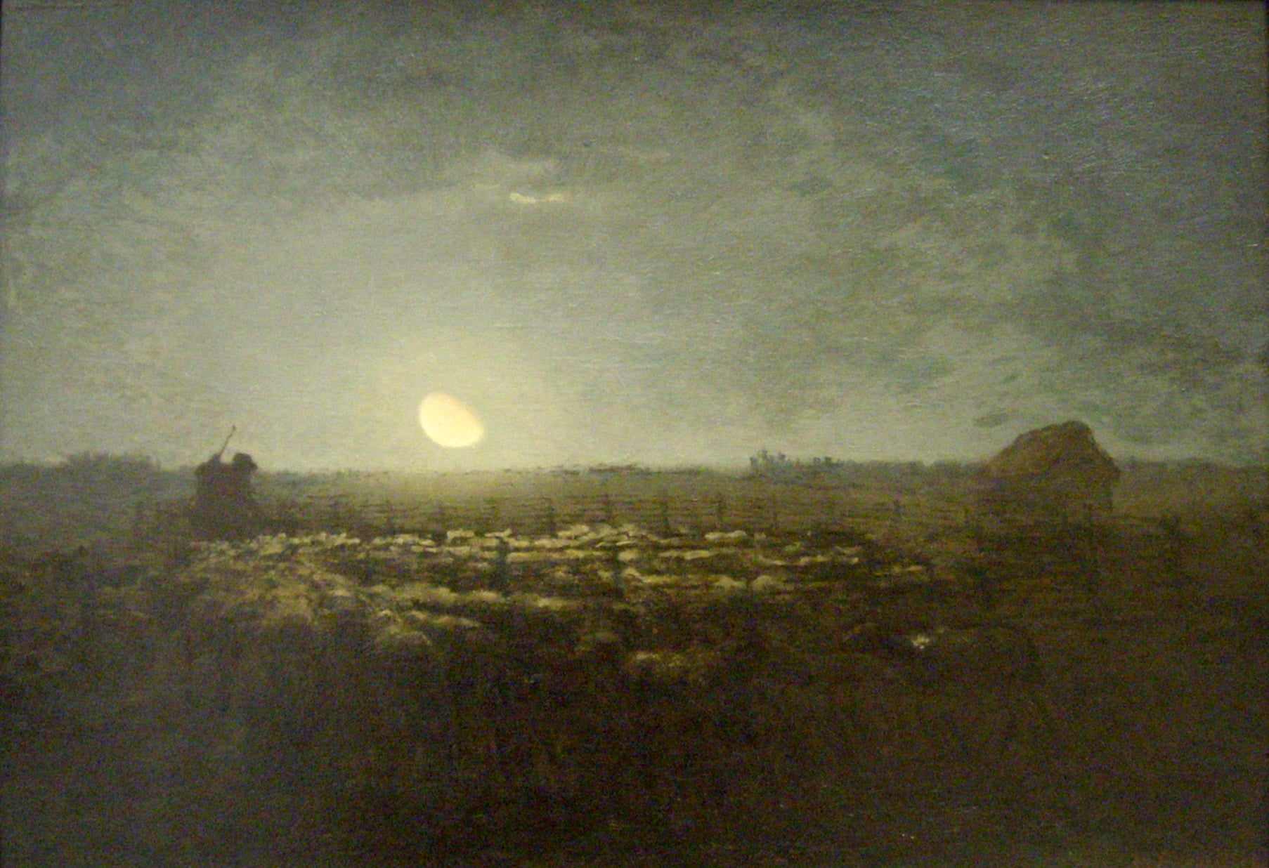 Le Parc à moutons, clair de lune - Jean-François Millet