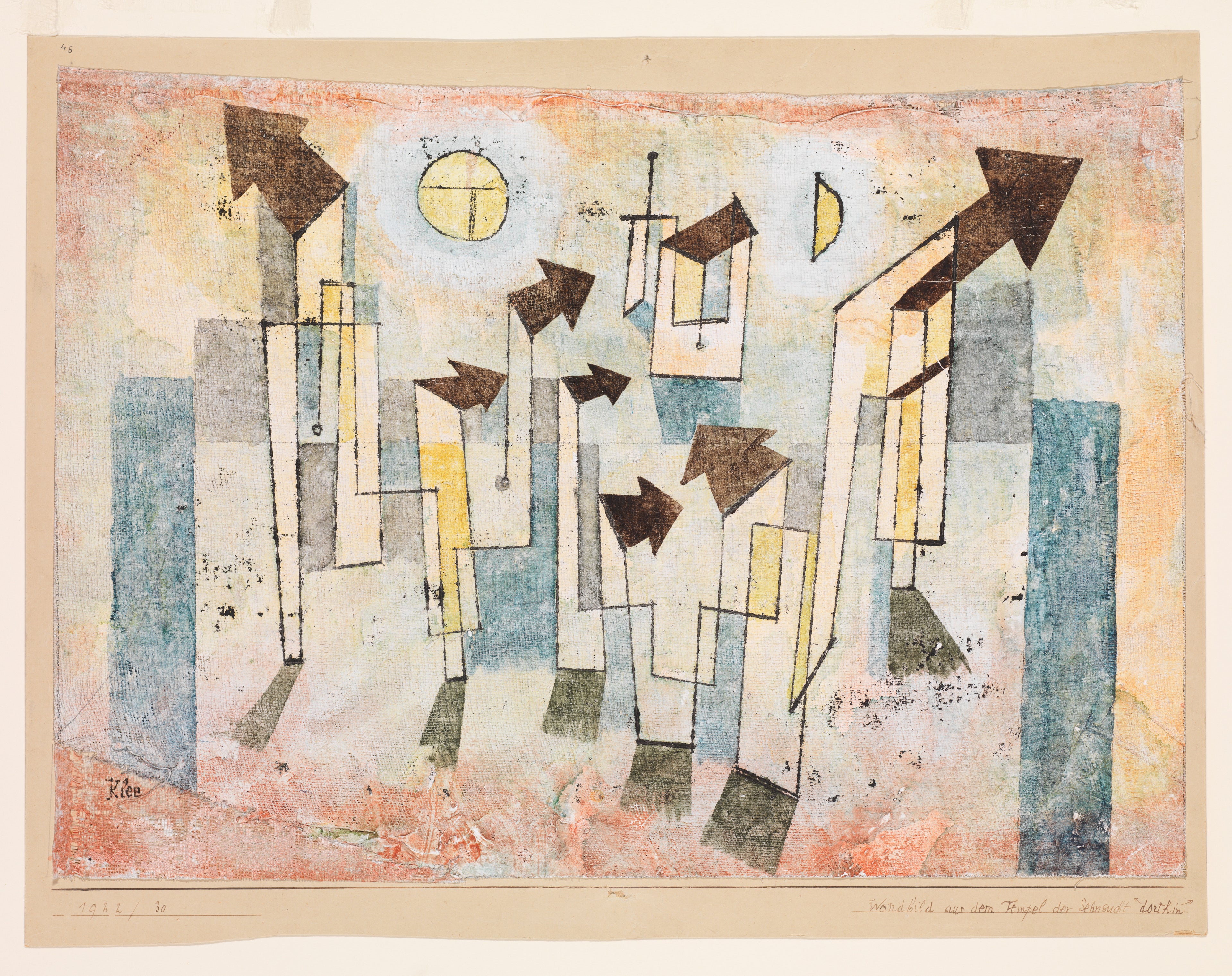 Arzu Tapınağı Fresk ↖Orada↗ - Paul Klee
