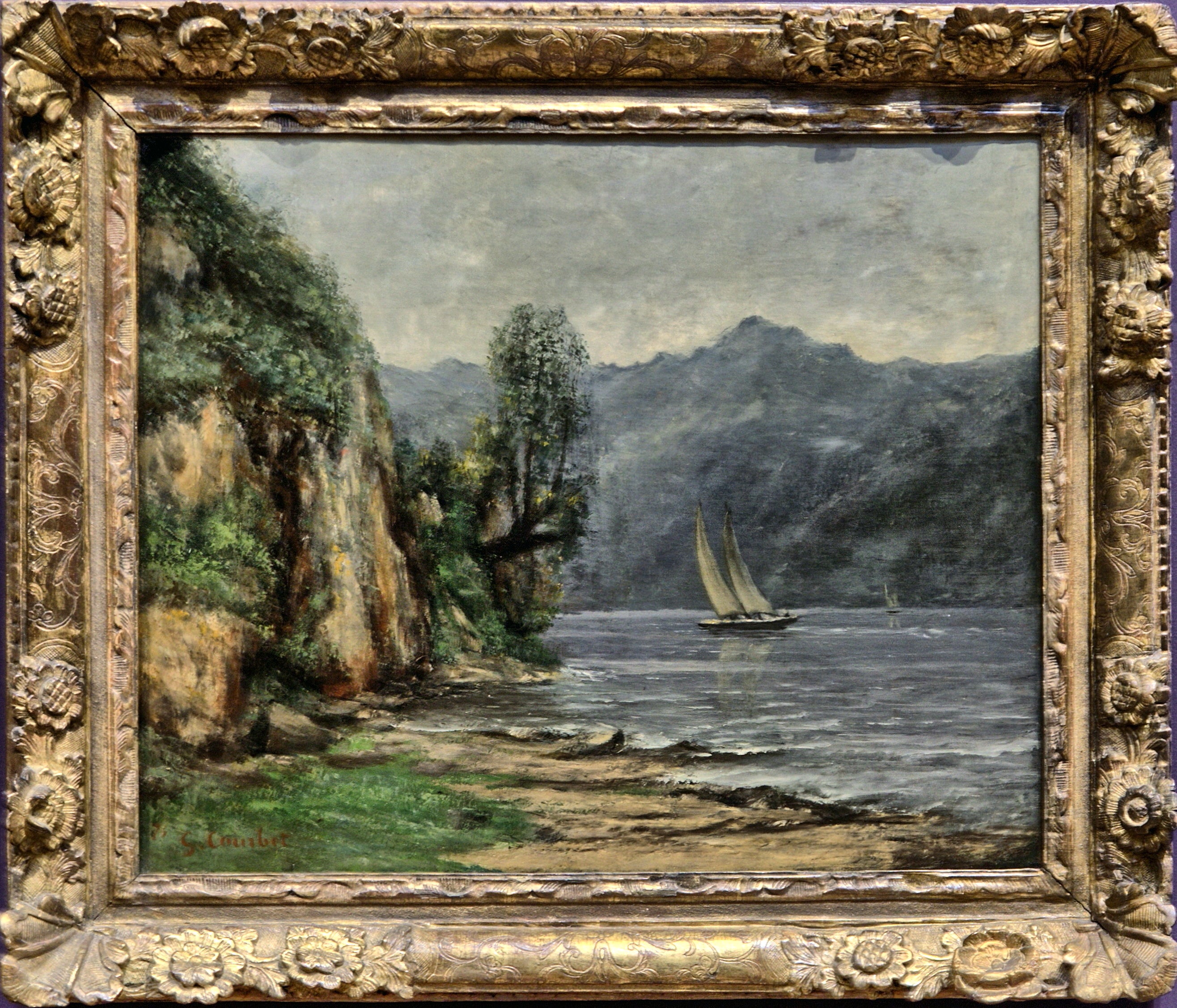 Paysage au lac - Gustave Courbet