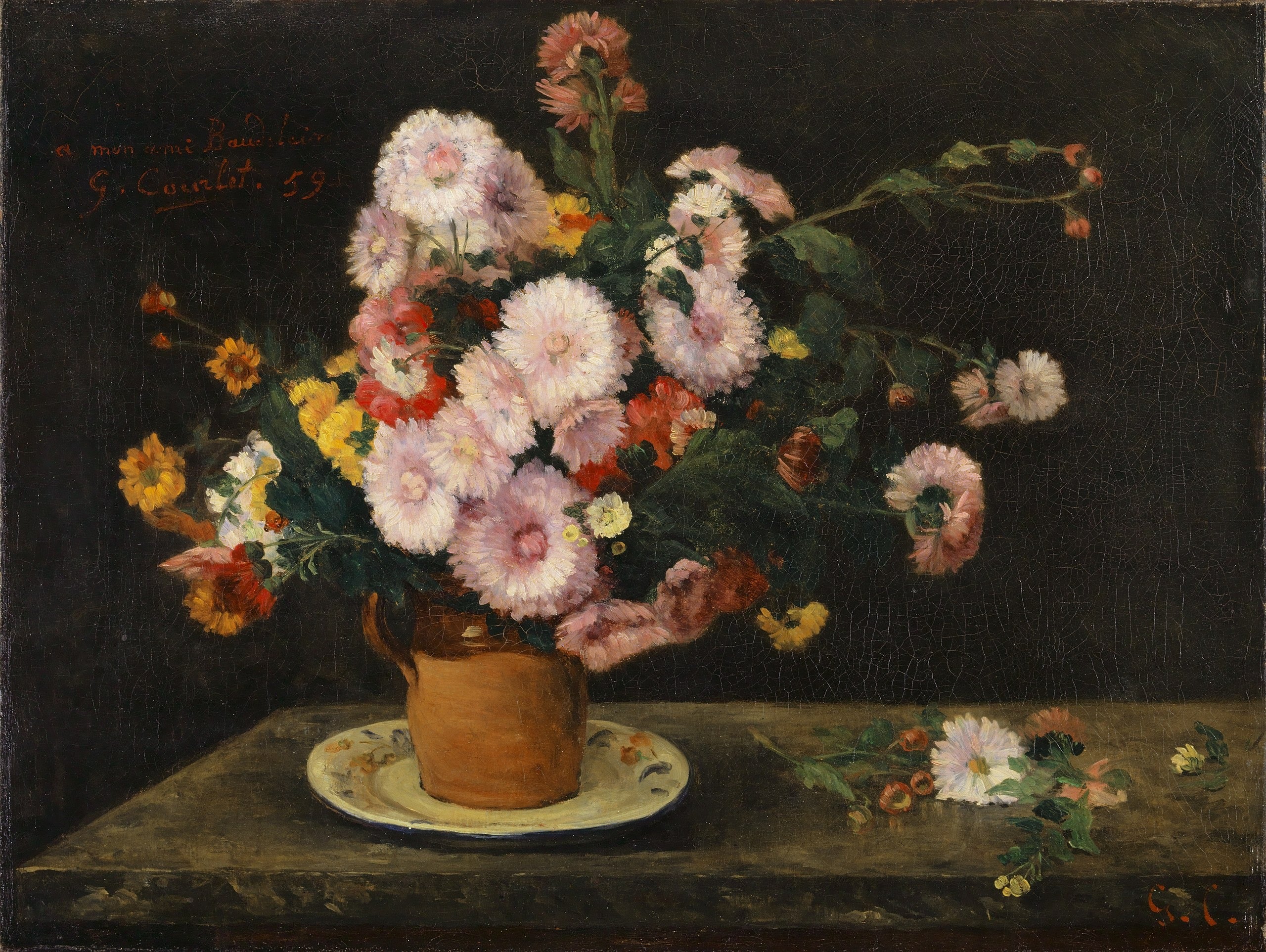 Bouquet d'asters - Gustave Courbet