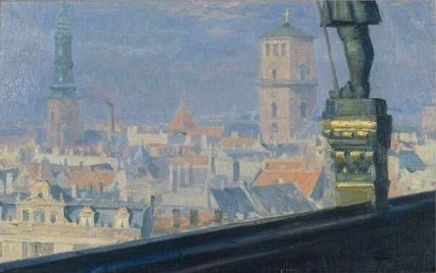 Kopenhag Belediye Binası'nın Görünümü - Peder Severin Krøyer