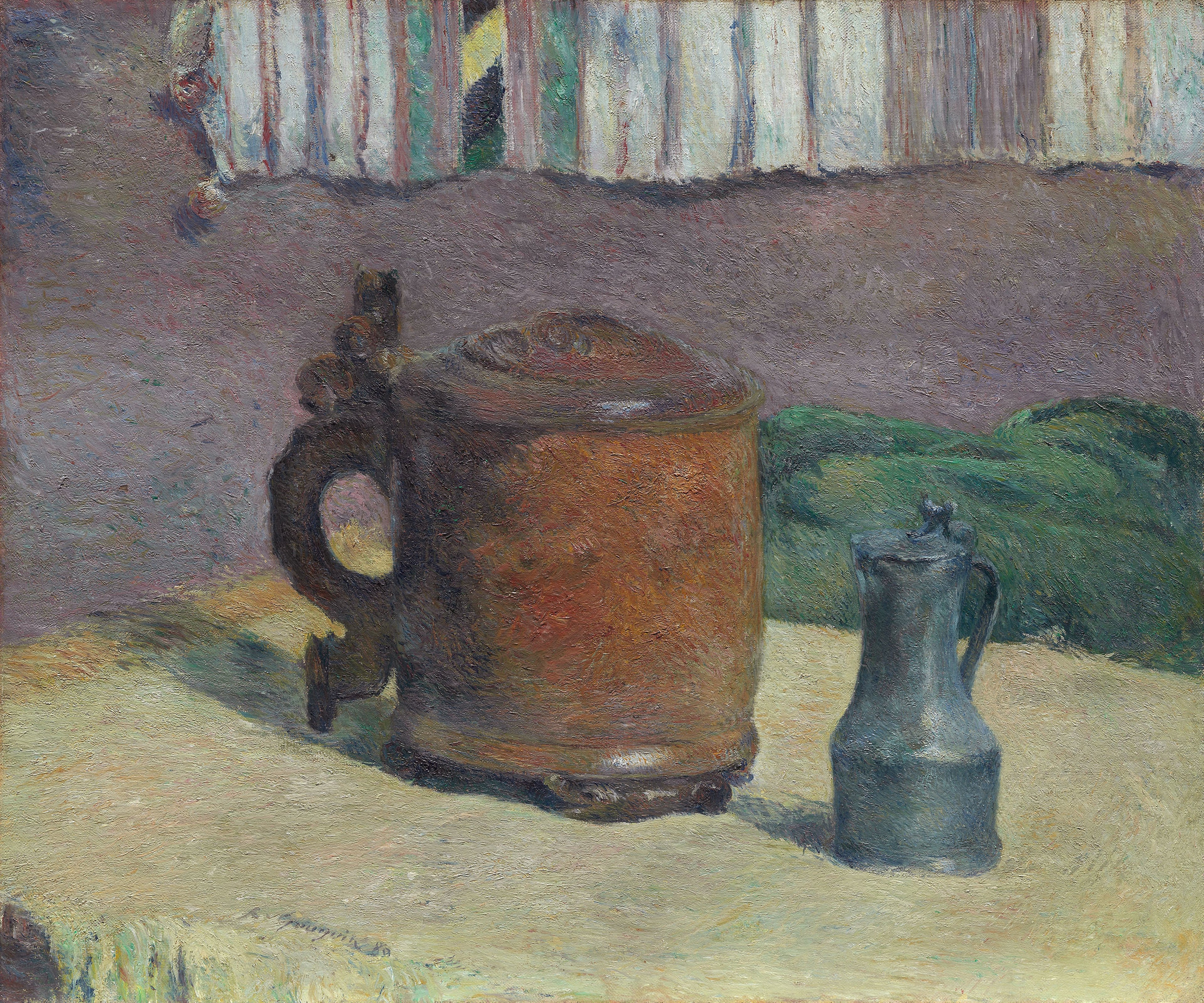 Kil kap ve demir fincan ile doğa ölüsü - Paul Gauguin