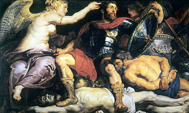 Le Couronnement du héros vertueux - Peter Paul Rubens