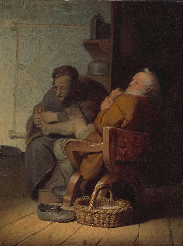 Reproduction du tableau « L'opération du pied - Rembrandt » par Alpha Reproduction en peinture à l’huile