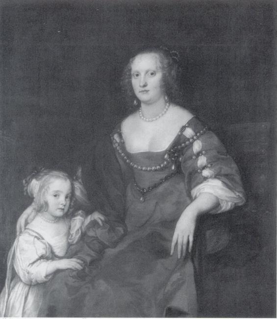 Portrait de Margaret Russell, comtesse de Carlisle (1618-1676), avec une fille - Antoine van Dyck