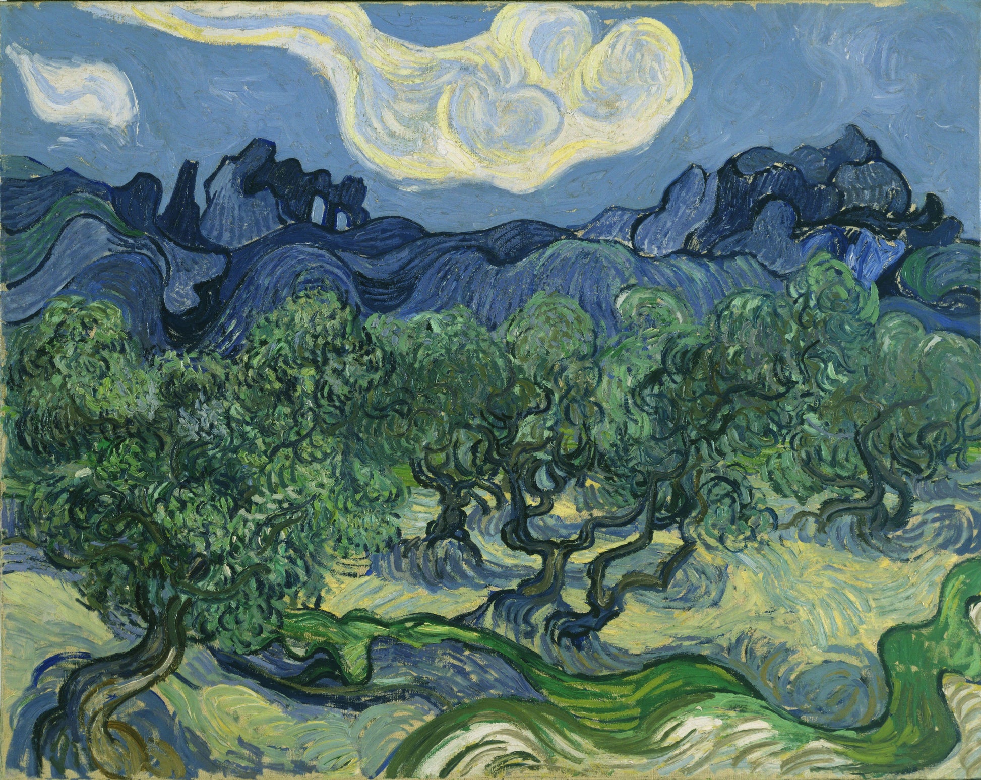 Reproduction du tableau « Les oliviers - Vincent van Gogh » par Alpha Reproduction en peinture à l’huile