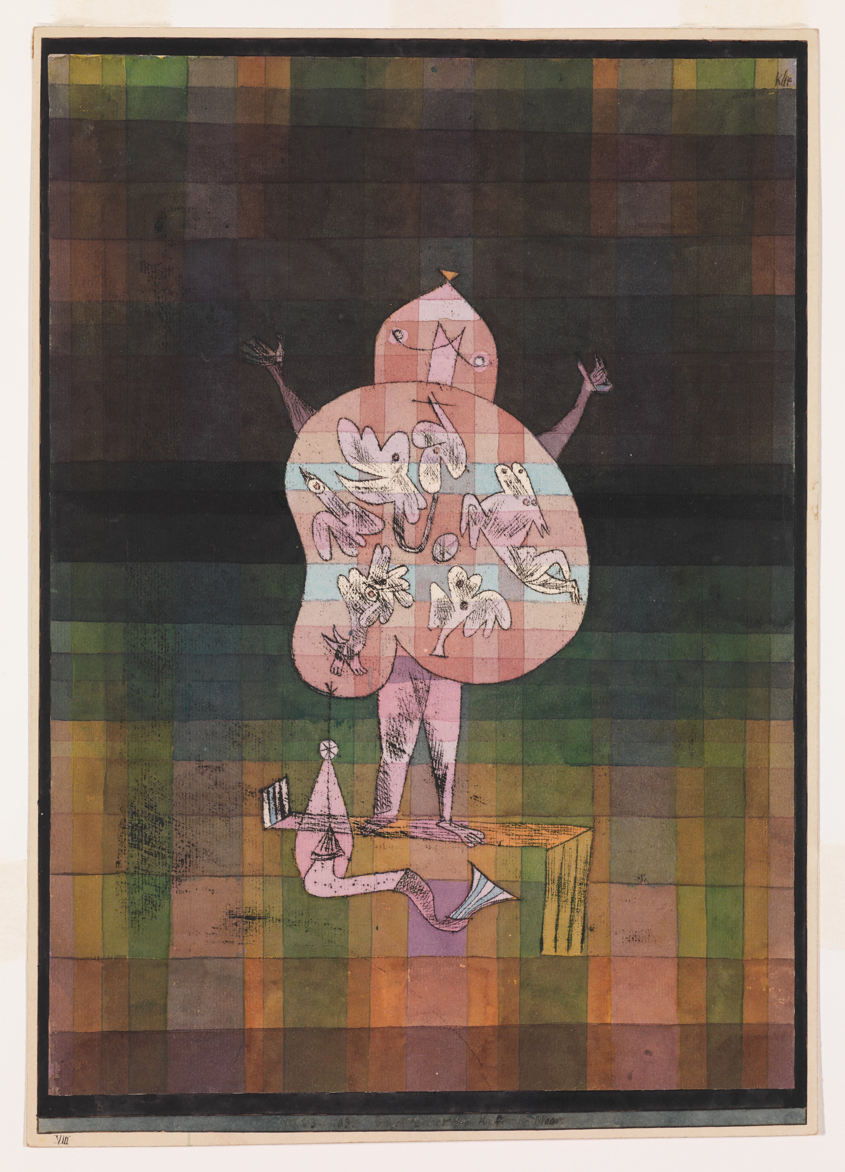 Ventriloquist ve bağıran adam açık alanda - Paul Klee