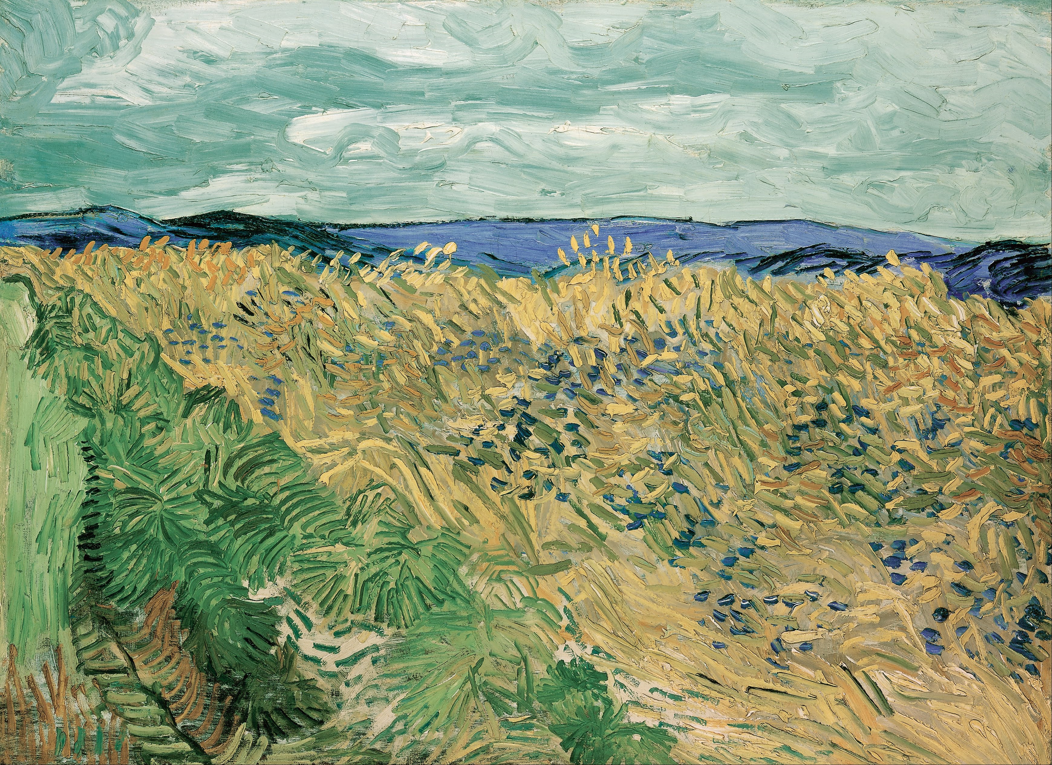 Reproduction du tableau « Champ de blé aux bleuets - Vincent van Gogh » par Alpha Reproduction en peinture à l’huile