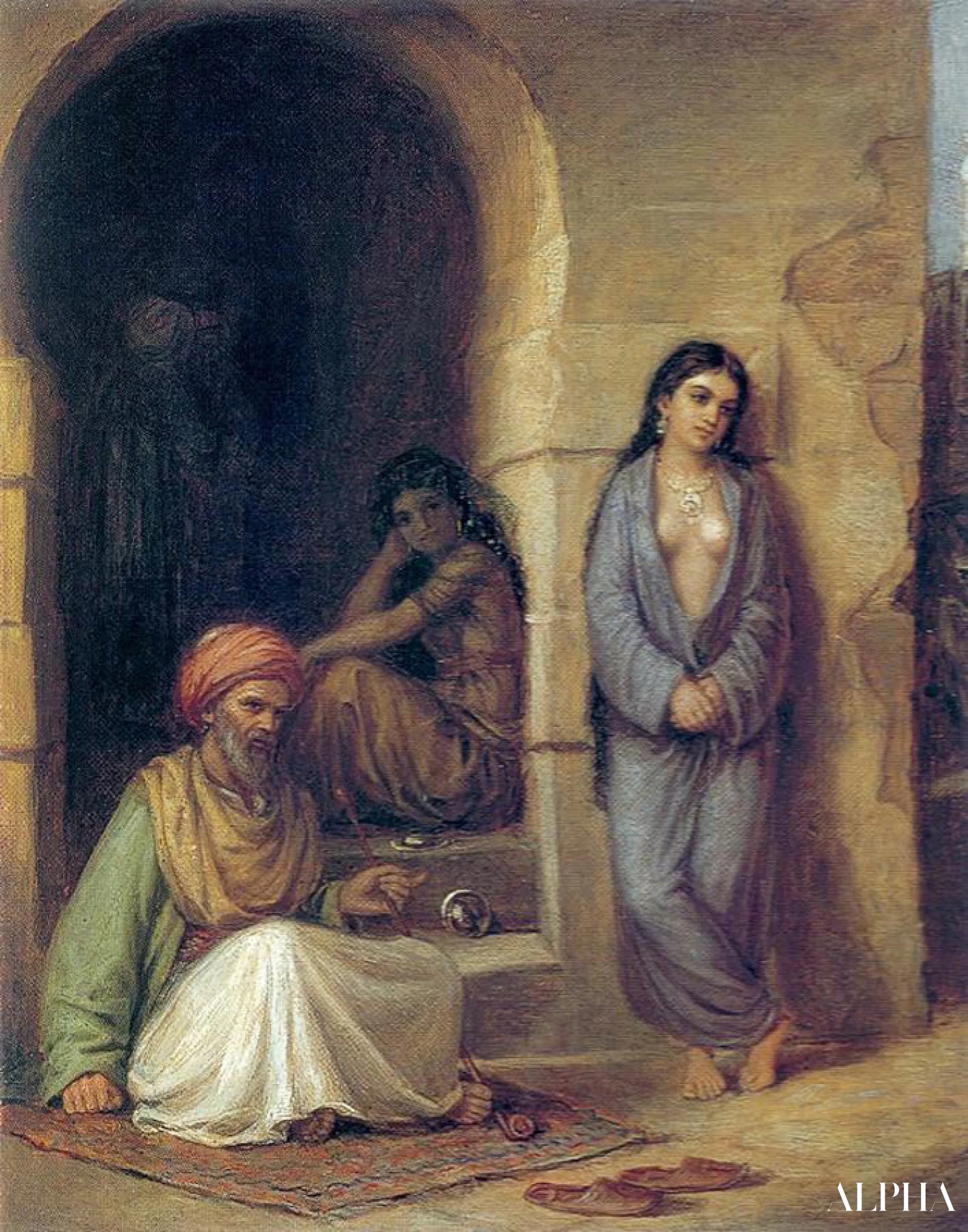 Reproduction du tableau « L'esclave - John William Waterhouse » par Alpha Reproduction en peinture à l’huile