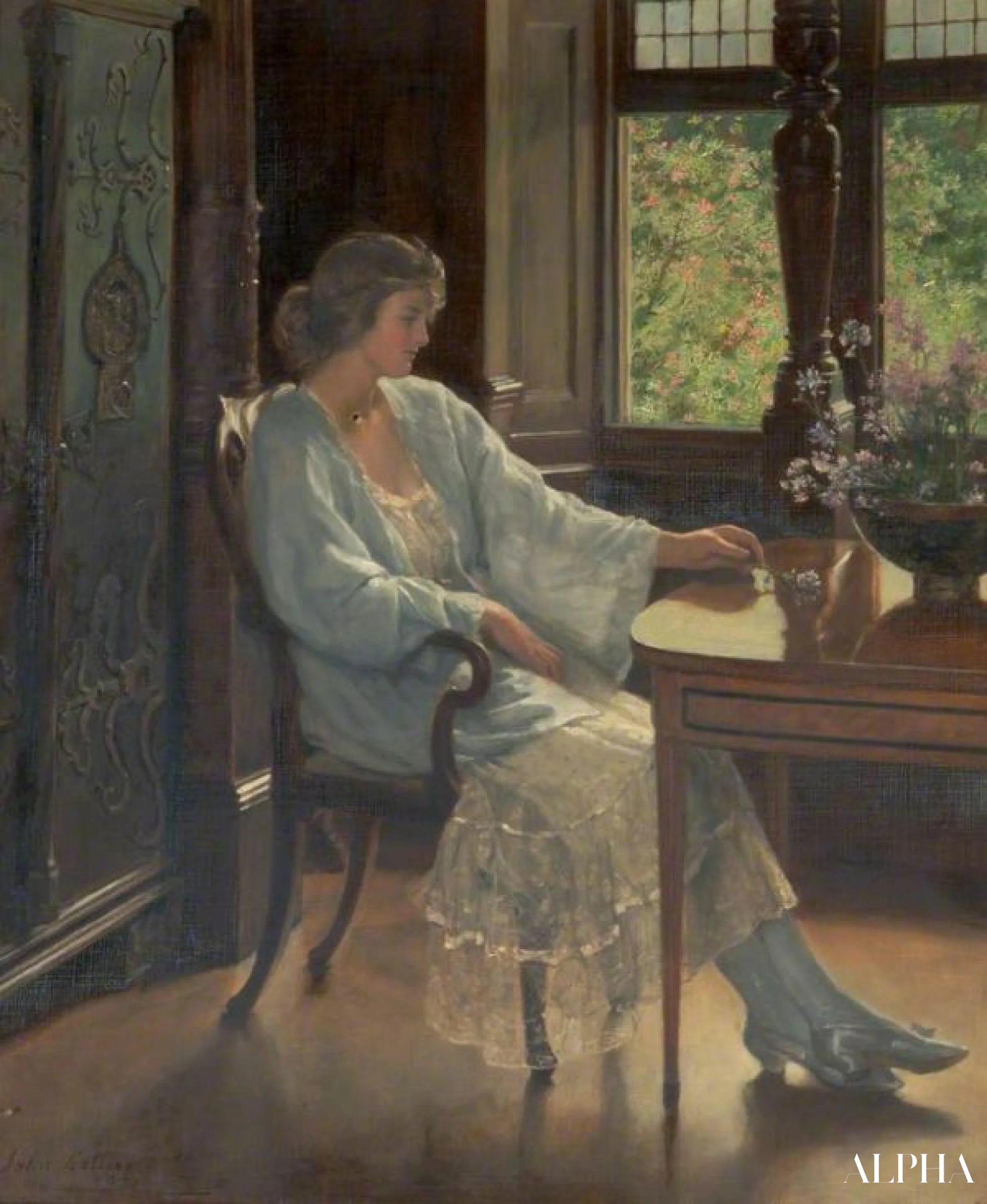 Reproduction du tableau « Meditation- John Collier » par Alpha Reproduction en peinture à l’huile