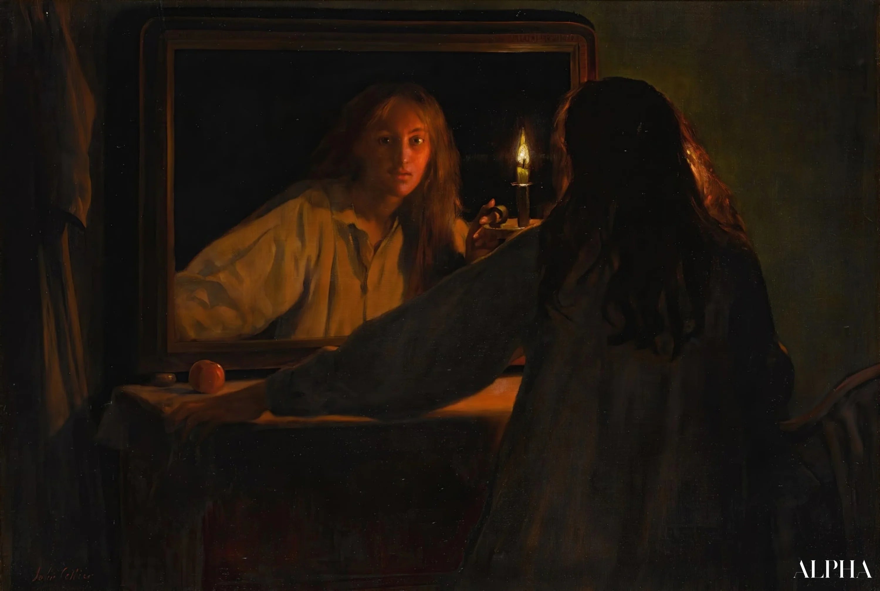 Reproduction du tableau « Tout Halloween - John Collier » par Alpha Reproduction en peinture à l’huile