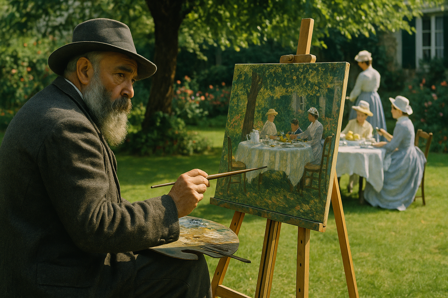 Claude Monet Öğle Yemeği: Üç İzlenimci Duygu için Üç Tablo
