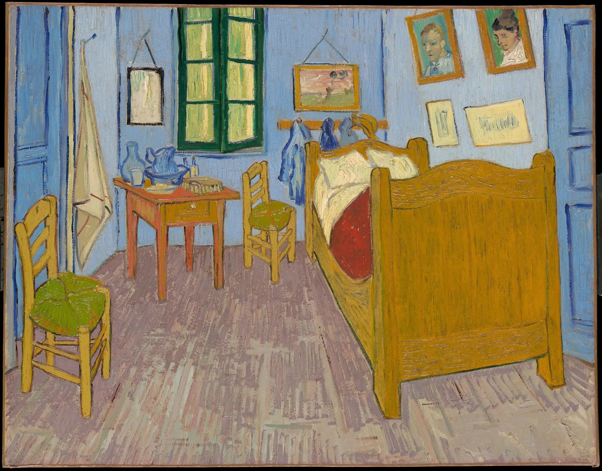 La Chambre de Van Gogh à Arles, avec le lit jaune et les deux chaises