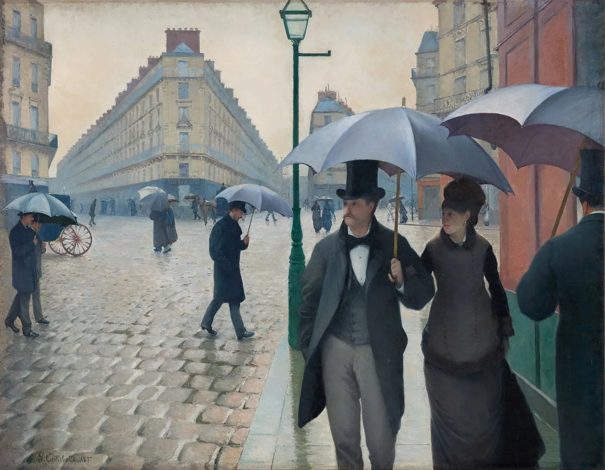 Rue de Paris, temps de pluie, peinture de Gustave Caillebotte