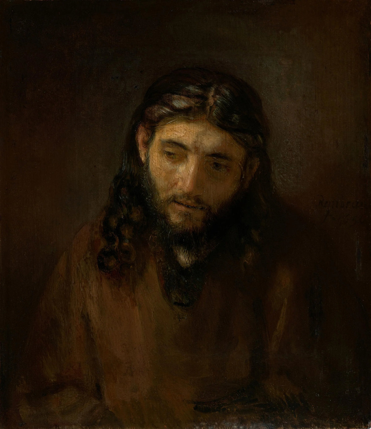 Tête du Christ de Rembrandt, vers 1648–1656, Philadelphia Museum of Art