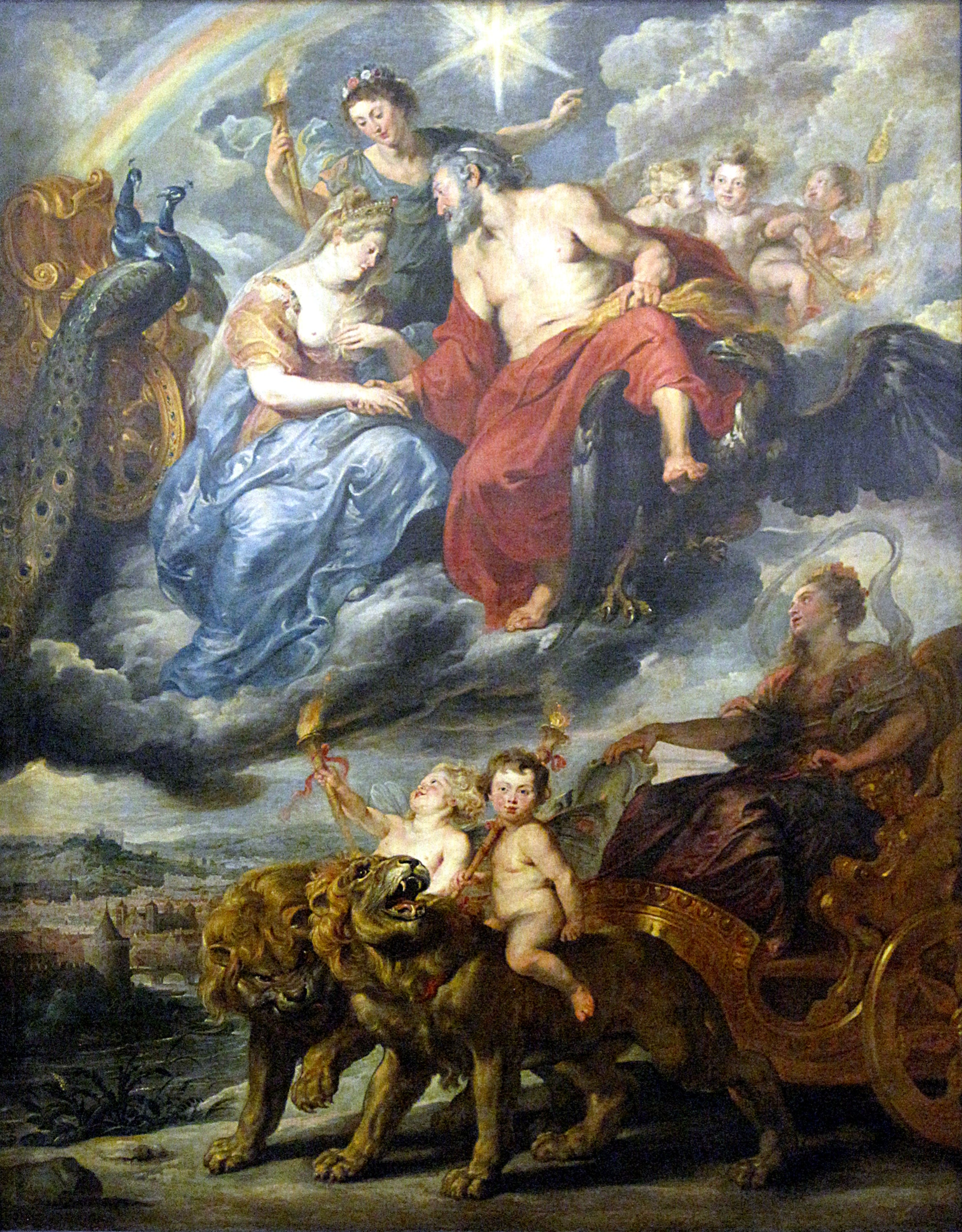Entrevue du roi et de Marie de Médicis à Lyon le 9 novembre 1600 - Peter Paul Rubens