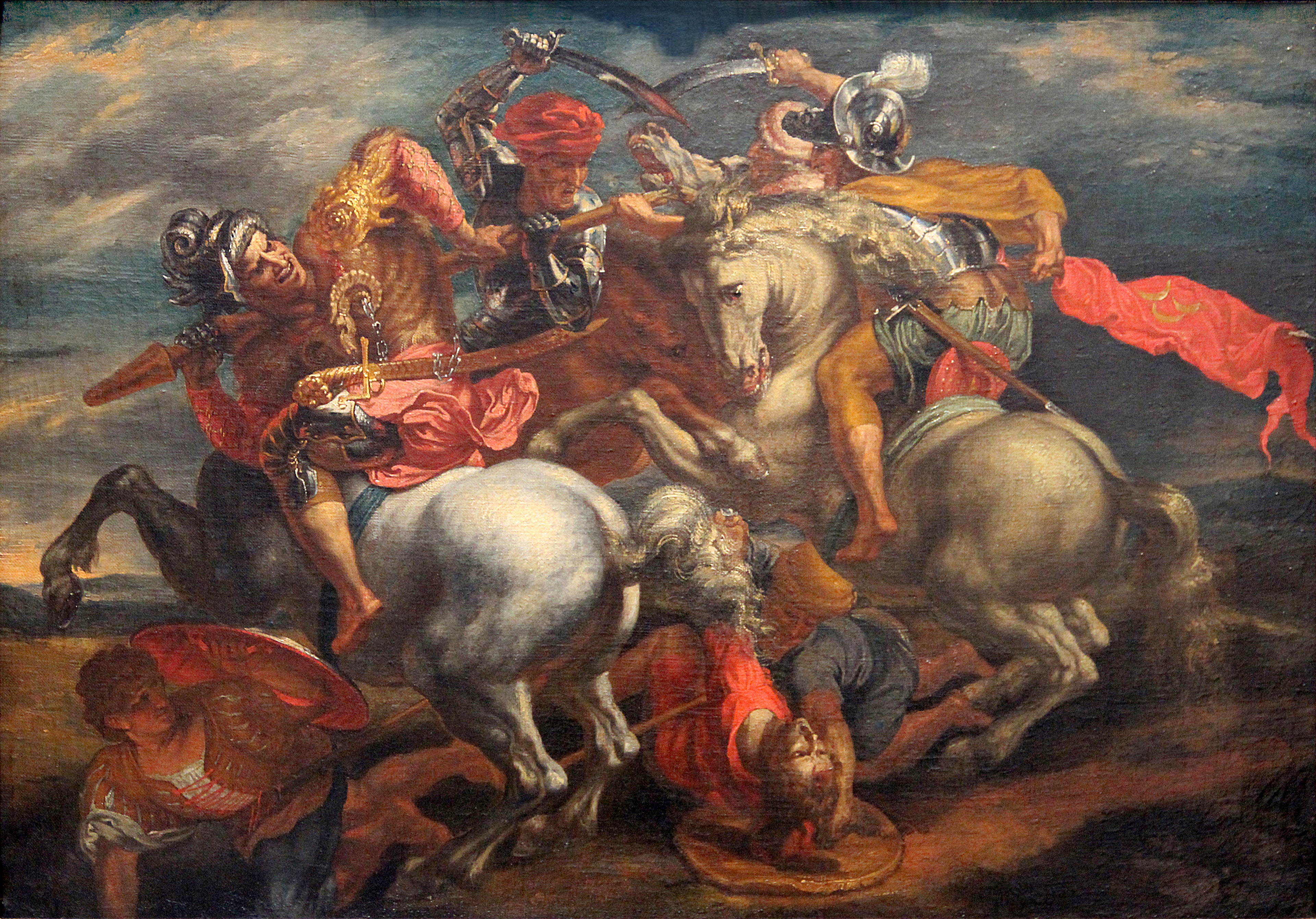 "Anghiari Savaşı" (Sancak için mücadele). - Peter Paul Rubens