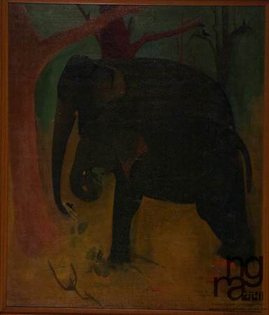 Elephants, Amrita Sher-Gil, 1940, huile sur toile