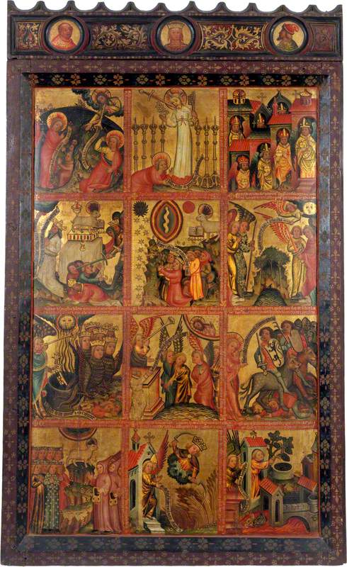 Vahiyden 12 Sahne (triptyk altar, sol kanat, iç) - Usta Bertram