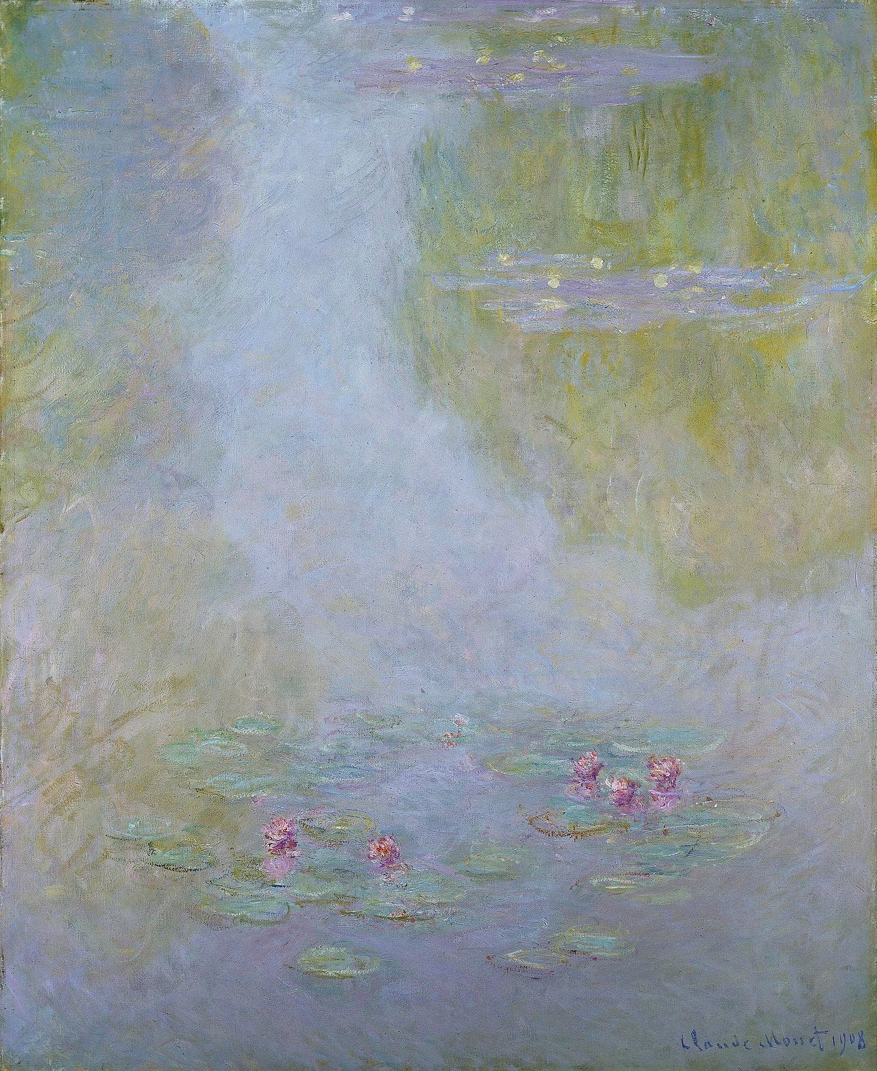 🌫️ Nilüferler – Yansımalar ve Sessizlik, Claude Monet, 1908