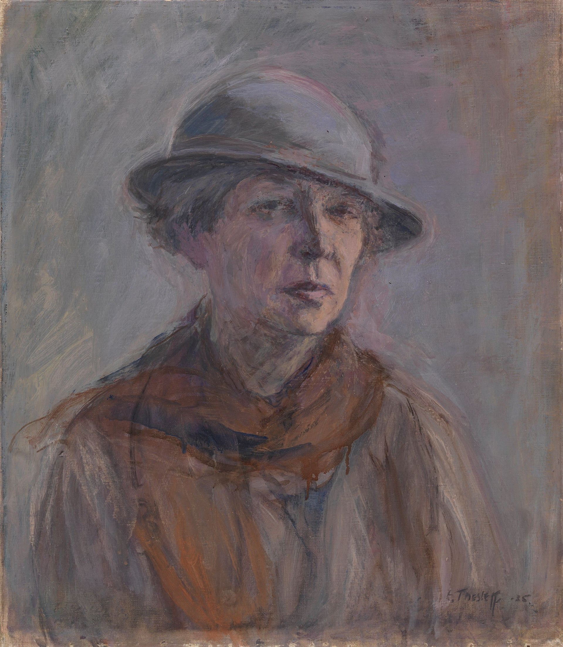 Autoportrait au chapeau, Ellen Thesleff, 1935