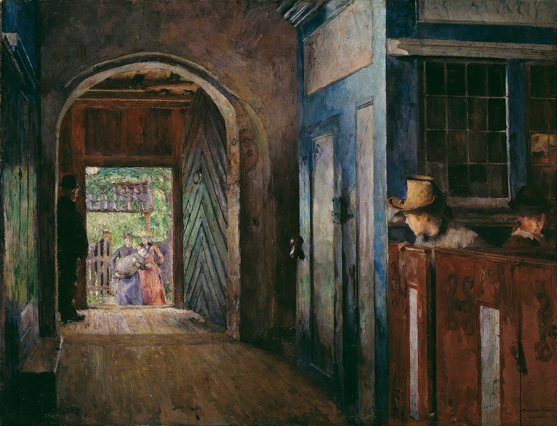 Baptême dans l’église de Tanum, Harriet Backer, 1892, peinture à l’huile