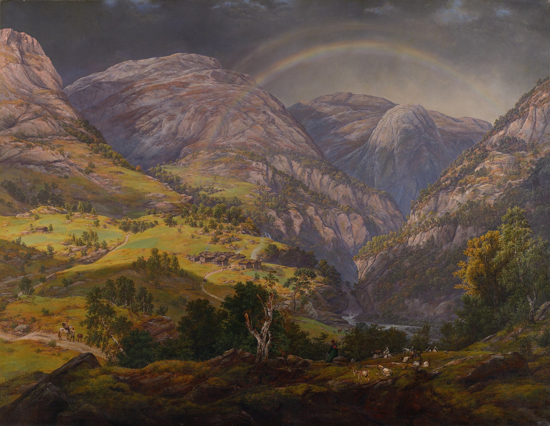 Vue de Stalheim, Johan Christian Dahl, 1842, peinture à l’huile