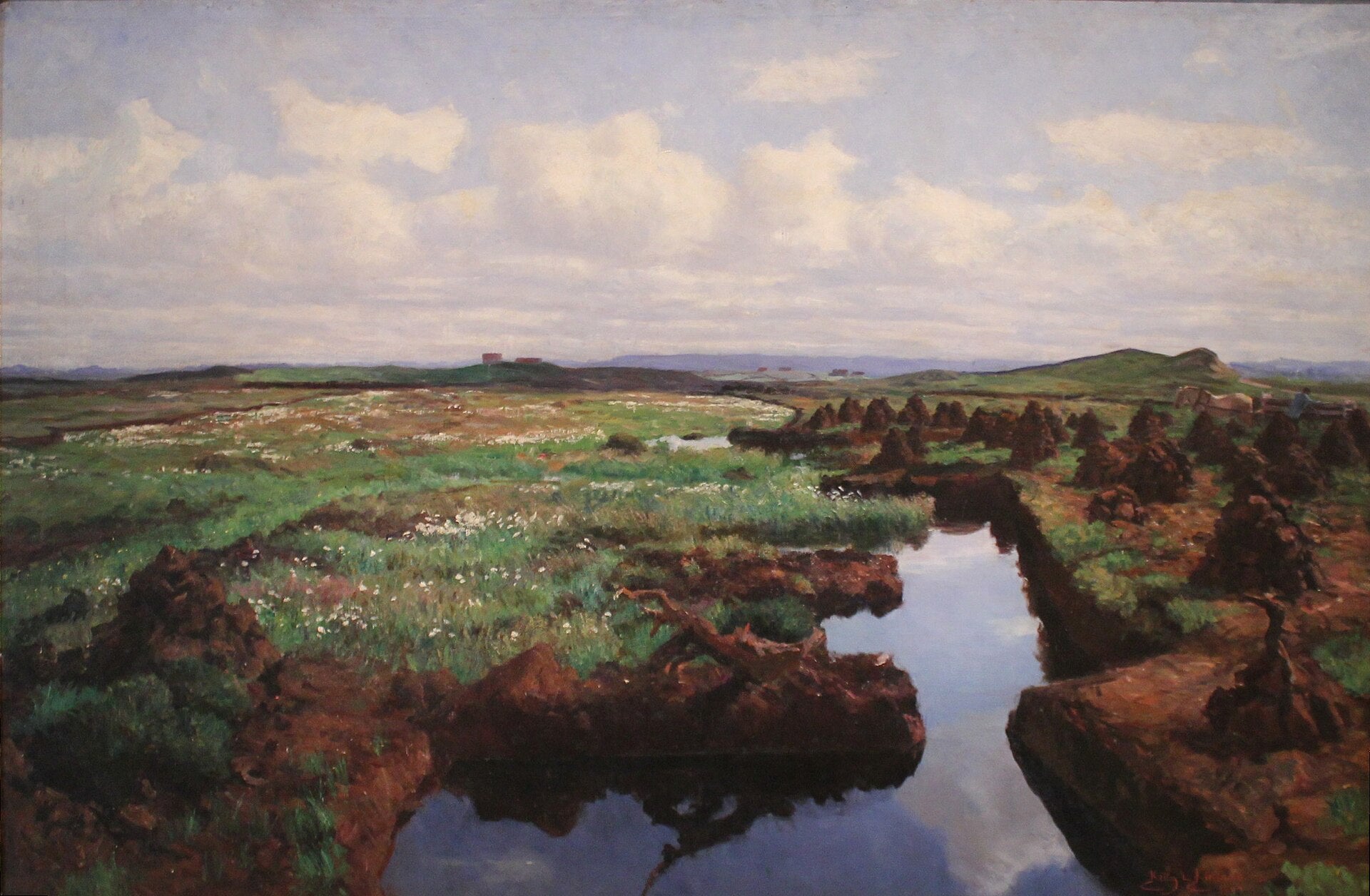 Tourbière à Jæren, Kitty Kielland, 1882, peinture à l’huile