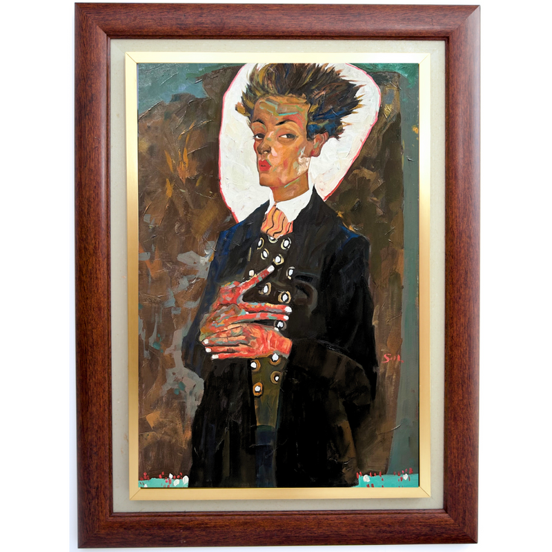 Yelekli Otoportre - Egon Schiele
