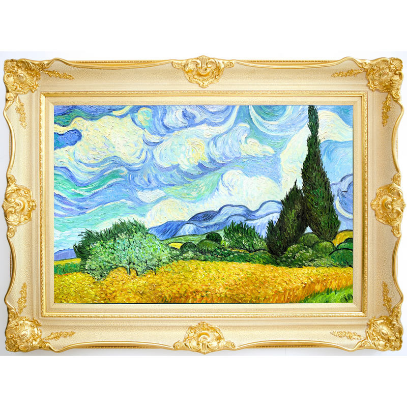 Sedir ağaçlı buğday tarlası - Vincent van Gogh