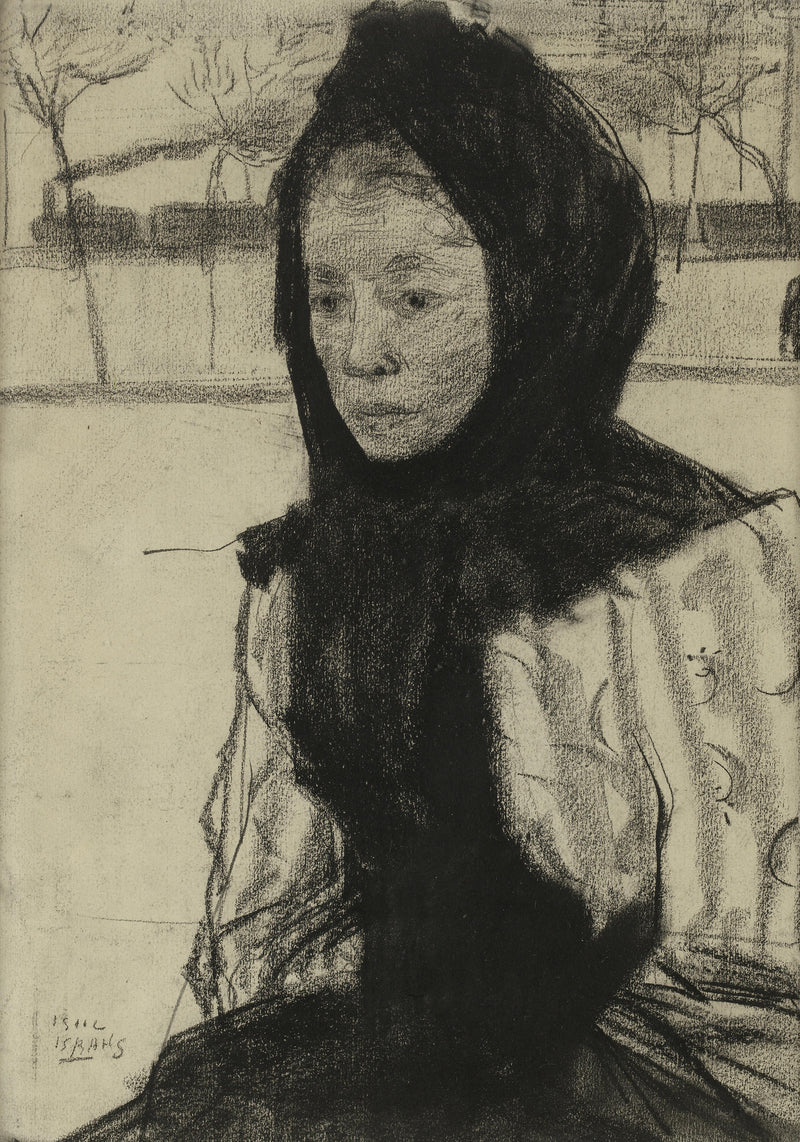 Kadın şal takmış - Isaac Israëls