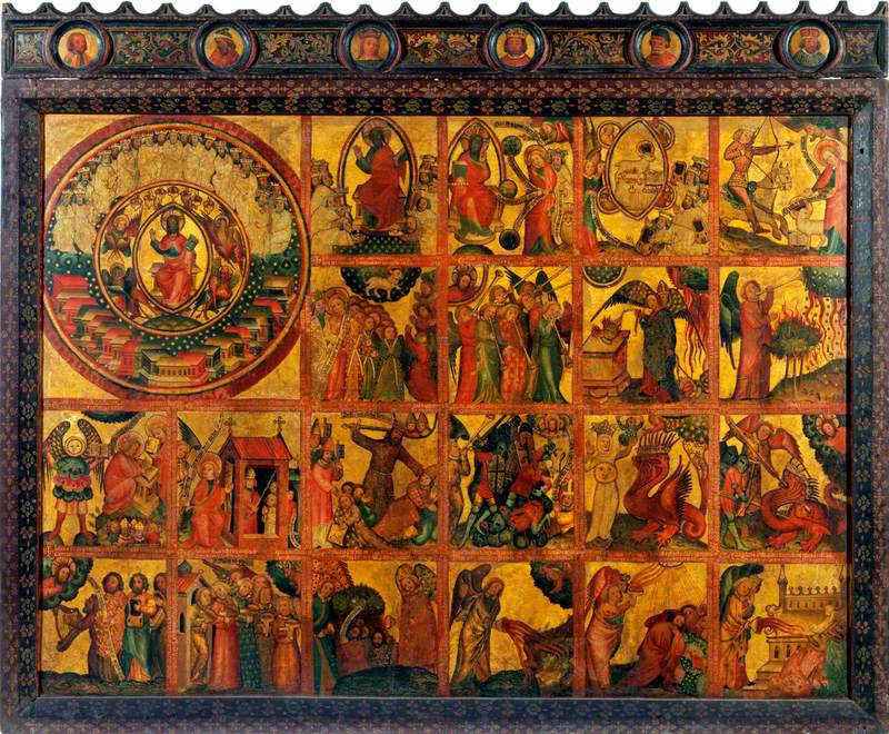 Vahiyden 21 Sahne (triptyk altar, ortadaki panel) - Usta Bertram