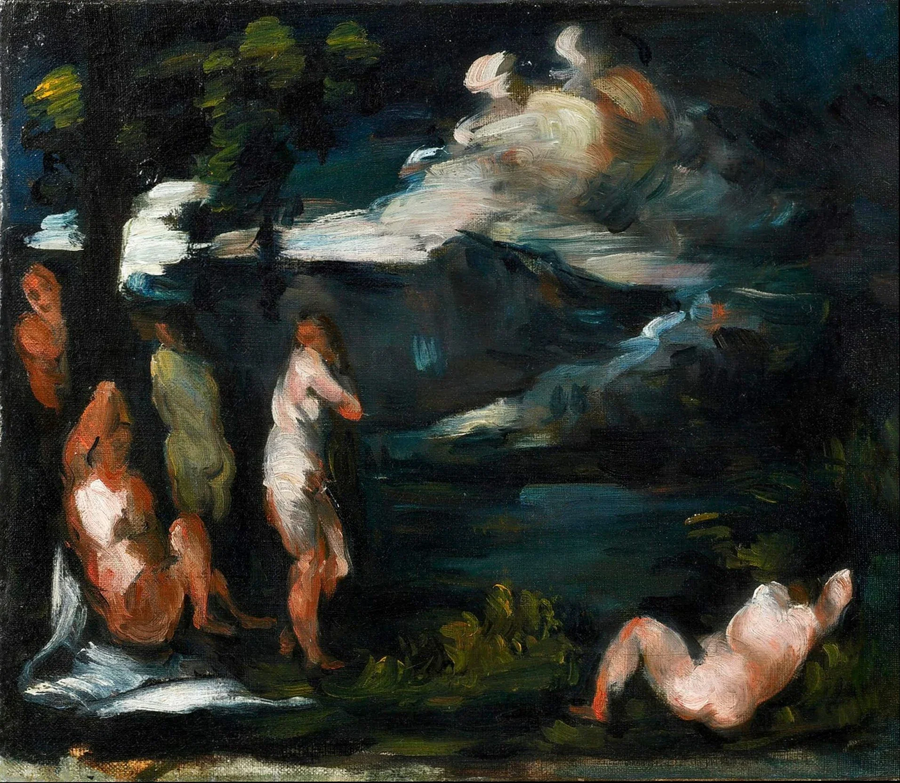 Banyo Yapanlar - Paul Cézanne