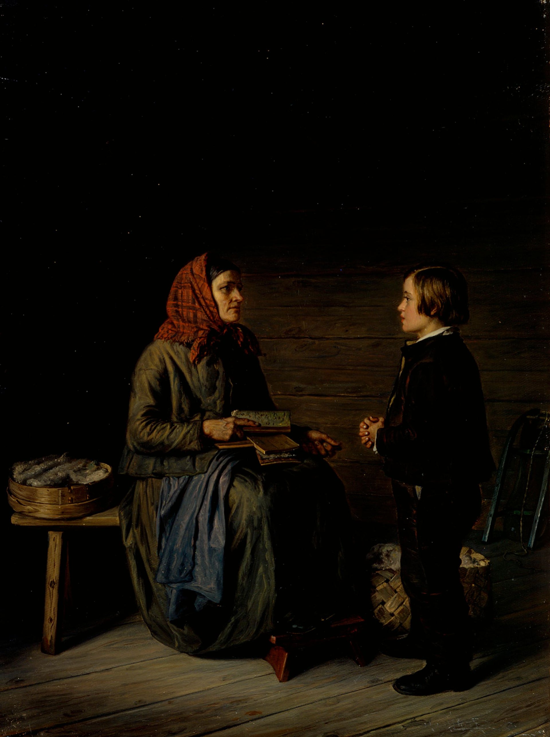 Le Matin avant un examen, Robert Wilhelm Ekman, 1867