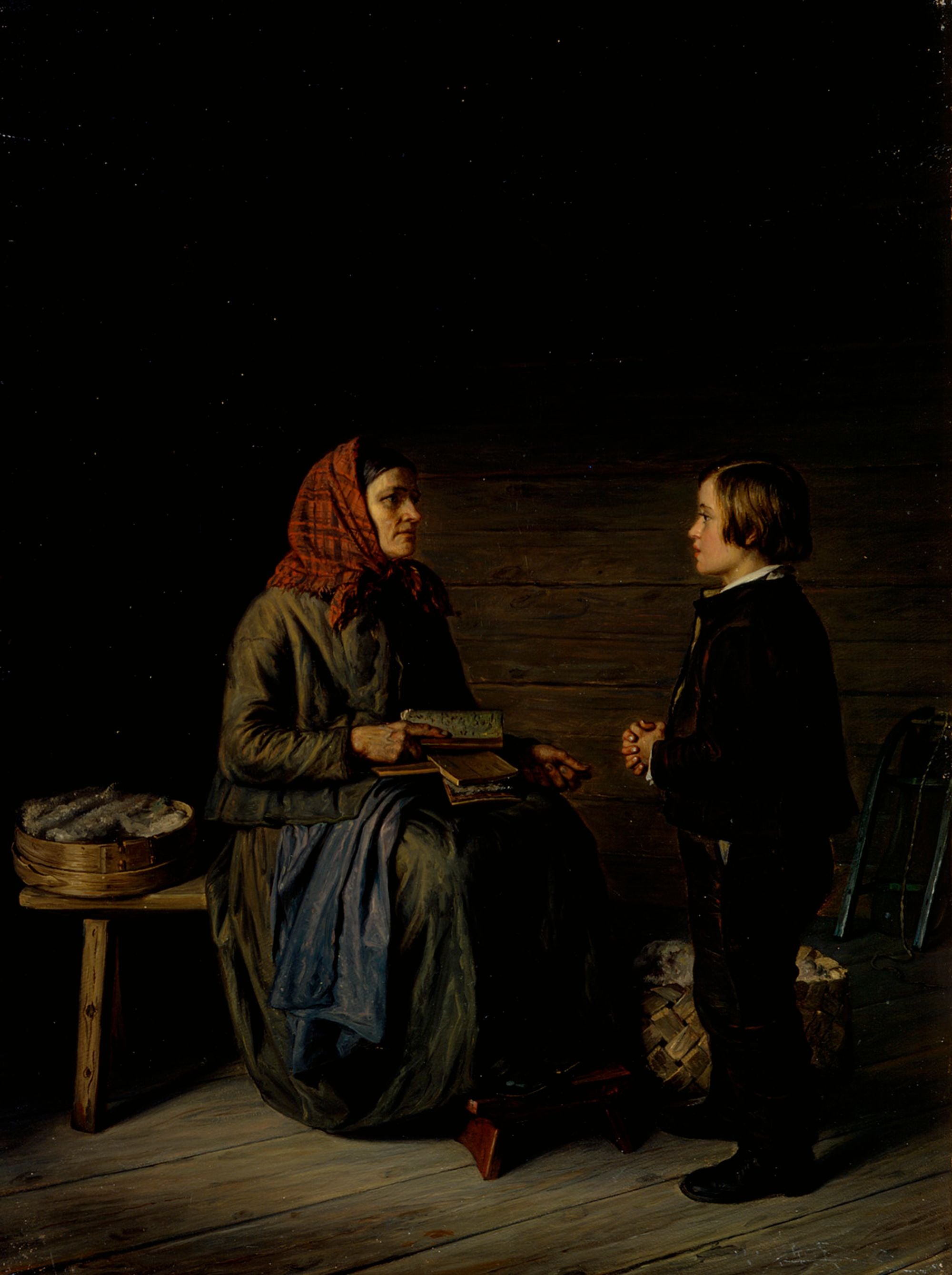 Le Matin avant un examen, Robert Wilhelm Ekman, 1867
