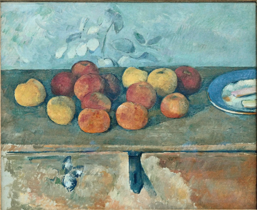 Elmalar ve bisküviler - Paul Cézanne
