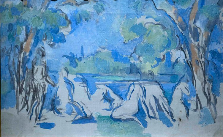 Reproduction du tableau « Baigneuses - Paul Cézanne » par Alpha Reproduction en peinture à l’huile
