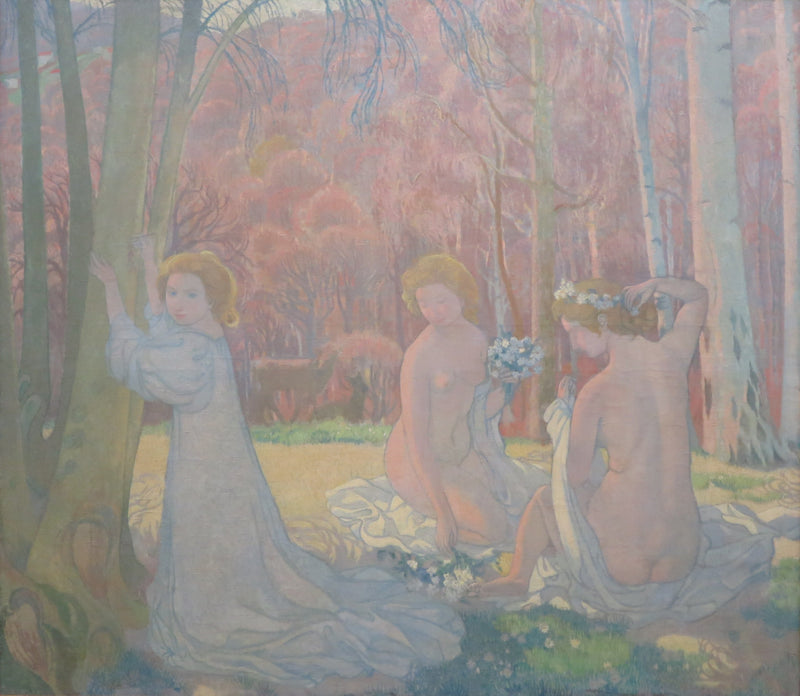 Baharda Bir Manzara İçinde Figürler (Kutsal Koruluk) - Maurice Denis