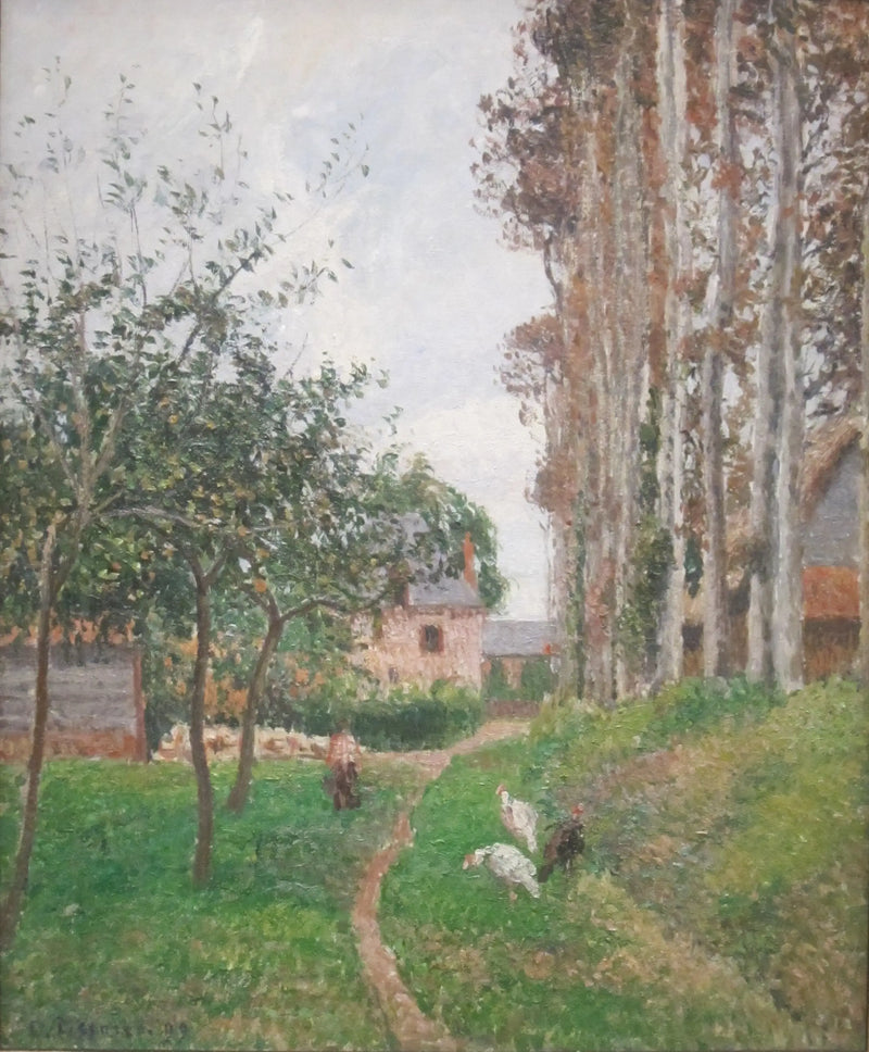 Ango Malikanesi'nin Bahçesi ve Tavuklar, Varengeville - Camille Pissarro