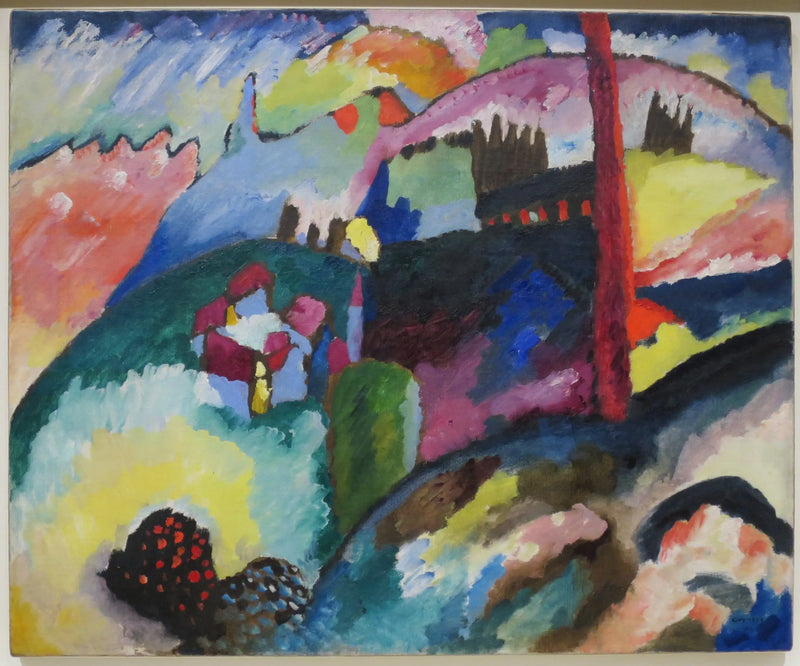 Fabrika bacası ile manzara - Vassily Kandinsky