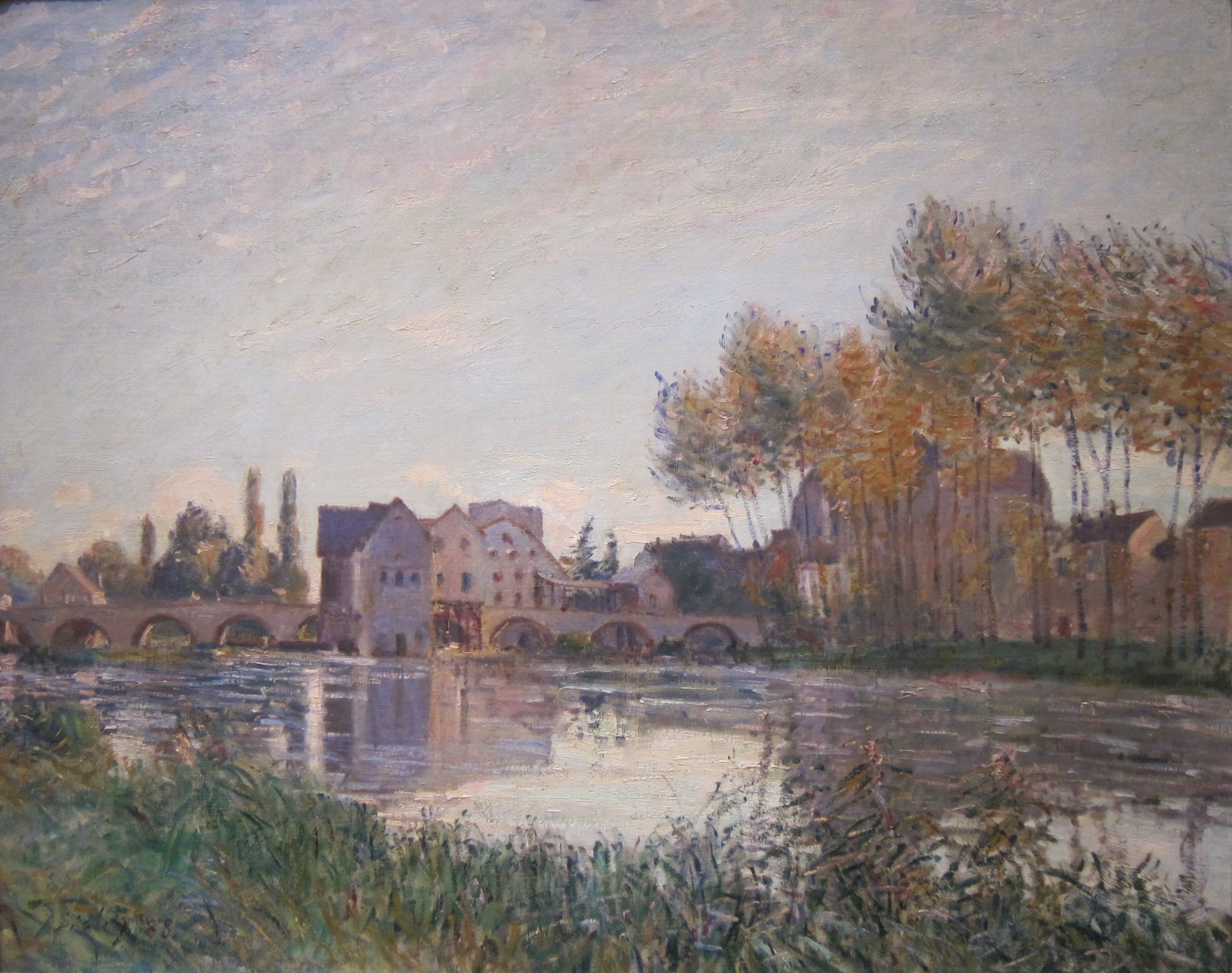 Reproduction du tableau « Moret au coucher du soleil - Alfred Sisley » par Alpha Reproduction en peinture à l’huile