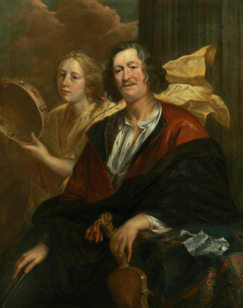Portrait d'un musicien avec sa muse - Jacob Jordaens